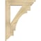 Ekena Millwork Merced Traditional Rough Sawn Bracket w/ Offset Brace, Douglas Fir, 6"W x 24"D x 32"H BKT0604X24X32MRC01RDF - alternate 3